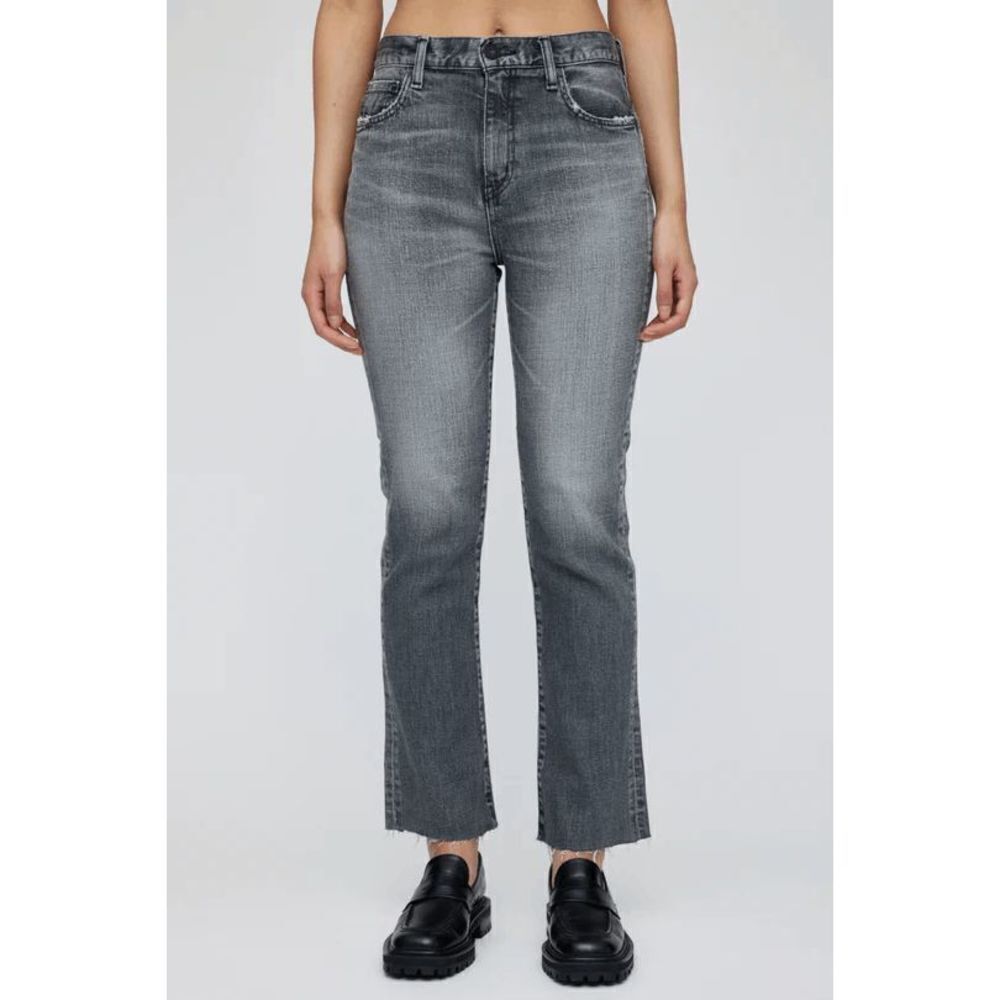MOUSSY Vintage Faded Black Grey Seneca Flare Jeans Denim Cotton Size 30